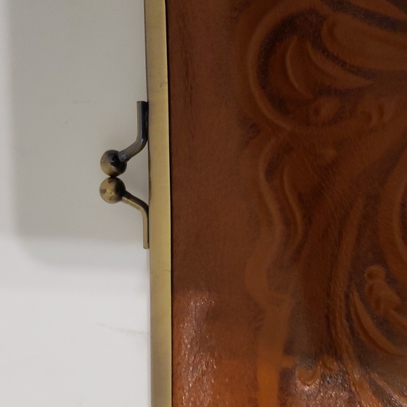 Patricia Nash Savena Cognac Tooled Leather Wristlet - Picture 7 of 7